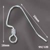 Sterling Silver Earwire .032 Angled w/coil