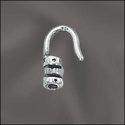 Sterling Silver End Cap - Crimp Light Antique