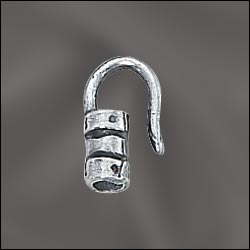 Sterling Silver End Cap - Crimp Light Antique