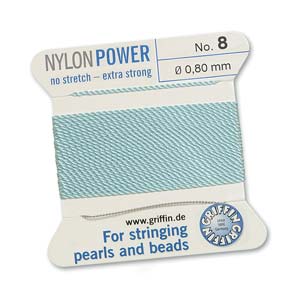 Griffin Nylon Turquoise 2 meter card size 8