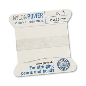 Griffin Nylon White 2 meter card size 0
