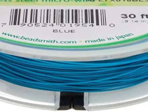 Flex-rite Beading Wire .018 49strand, Blue-disc, 30ft Spool Size